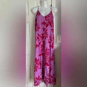 Floral Pink and Purple Maxi Dress